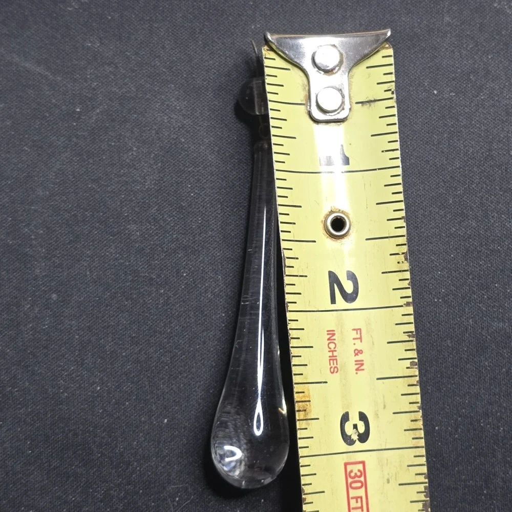 Vintage Clear Glass Teardrop Prism 3